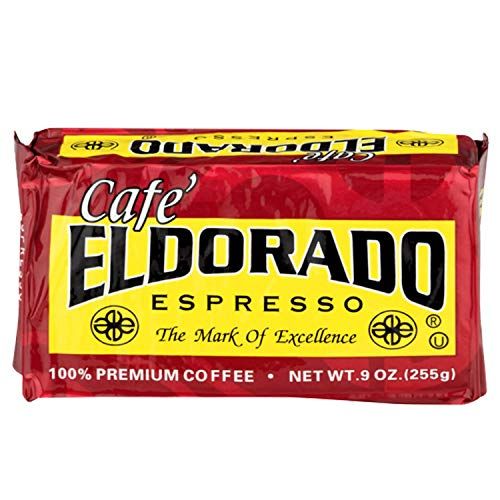 Eldorado Coffee Roasters Finely Ground Dark Roast Espresso - Caf Eldorado Espresso - 9oz Brick - Espresso Roast - Central and South America