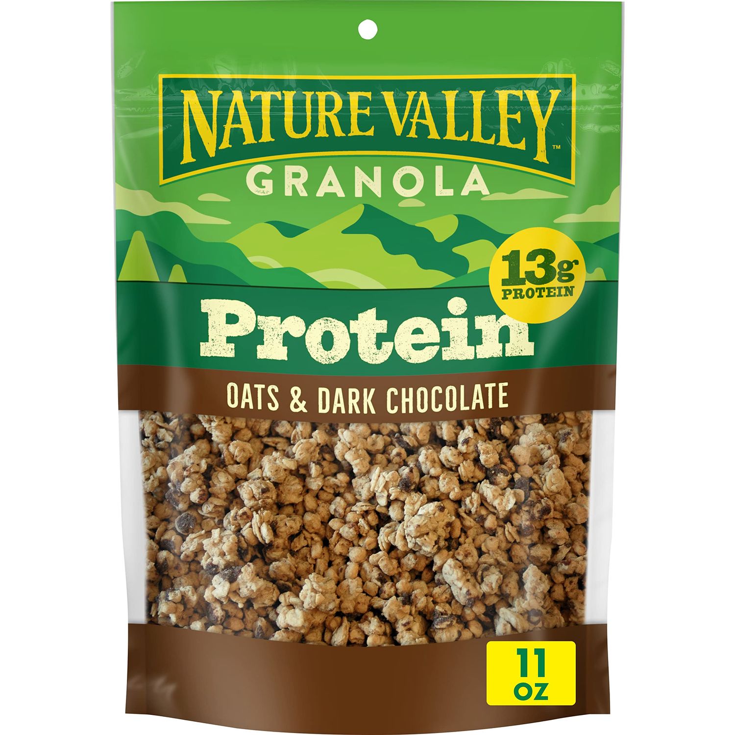 Nature Valley Protein Granola, Oats and Dark Chocolate, Resealable Bag, 11 OZ