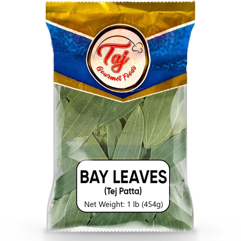TAJ Bay Leaves (Tej Patta), 16oz Bulk Pack | Whole Bay Leaf | Indian Origin