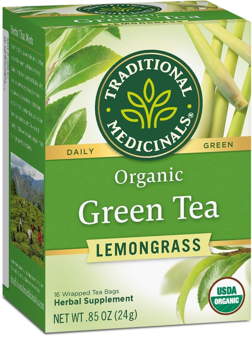 Traditional Medicinals Herbal Green Tea, Green Tea Lemongrass 16 ea (Pack of 3)
