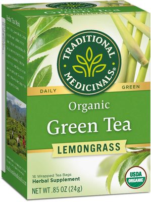 Traditional Medicinals Herbal Green Tea, Green Tea Lemongrass 16 ea (Pack of 3)