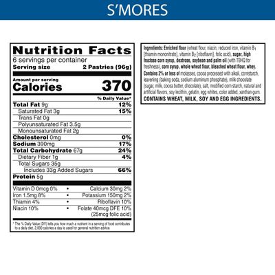 Pop-Tarts Toaster Pastries, Breakfast Foods, Kids Snacks, Frosted S'mores (72 Pop-Tarts)