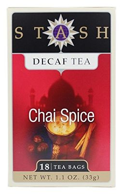 Stash Tea Decaf Chai Spice Tea 18 Count Tea Bags (packaging may vary) Individual Decaffeinated Black Tea Bags, Use in Teapots Mugs or Cups, Brew Hot Tea or Iced Tea
