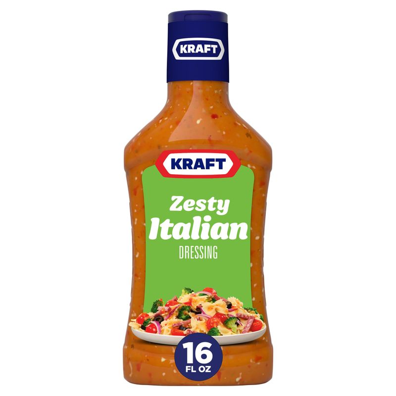 Kraft Zesty Italian Salad Dressing, 16 fl oz Bottle
