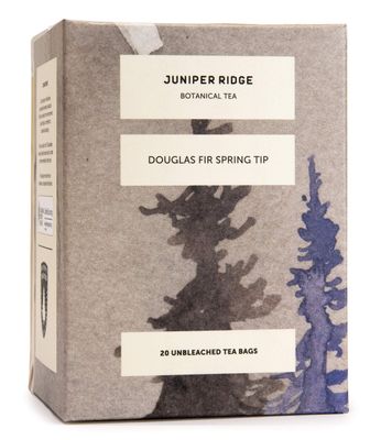 Juniper Ridge Douglas Fir Spring Tip Botanical Tea - Citrus Zest, Bright Evergreen, &amp; Honeysuckle Notes - Vegan, Caffeine Free &amp; Gluten Free - 20 Unbleached Teabags