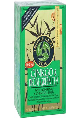 Green Tea-No Caffeine With Ginkgo &amp; Chinese Herbs - 20 - Bag