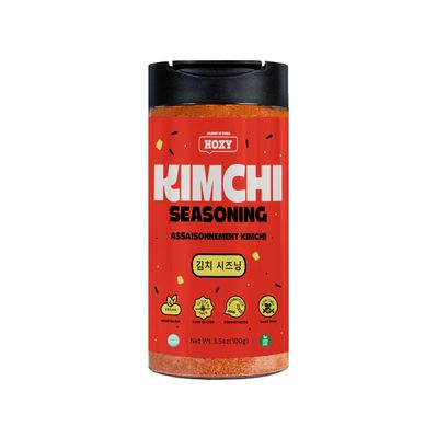 HOXY Journey of Korea Kimchi Seasoning Mix 3.5 oz - ORIGINAL Spicy Seasoning Mix, Rich in Probiotics, Vegan, Gluten Free, NON- GMO, BBQ Dry Rub for Any Meat, Seafood &amp; Vegetables (3.5Oz (Pack of 1))