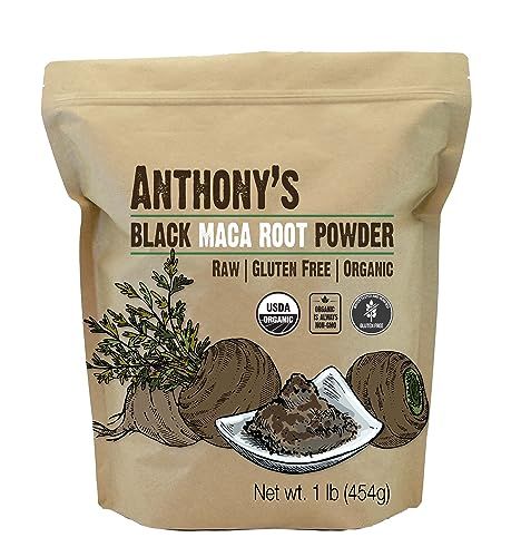 Anthony&#39;s Organic Black Maca Powder, 1 lb, Raw, Gluten Free &amp; Non GMO