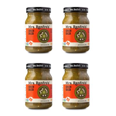 Mrs. Renfro&#39;s Hot Green Jalapeno Salsa, 16 oz (Pack of 4)