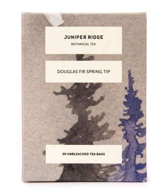 Juniper Ridge Douglas Fir Spring Tip Botanical Tea - Citrus Zest, Bright Evergreen, &amp; Honeysuckle Notes - Vegan, Caffeine Free &amp; Gluten Free - 20 Unbleached Teabags