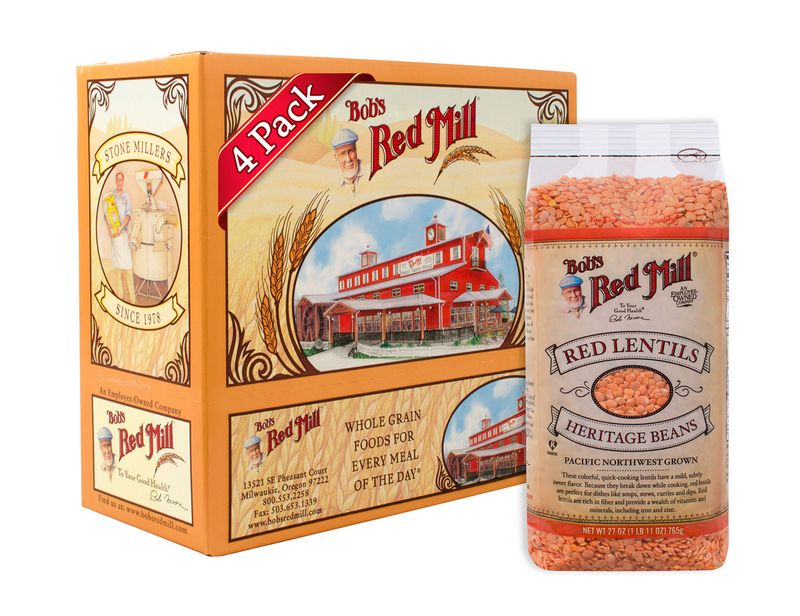 Bob&#39;s Red Mill Red Lentil Beans, 27 Oz (4 Pack)