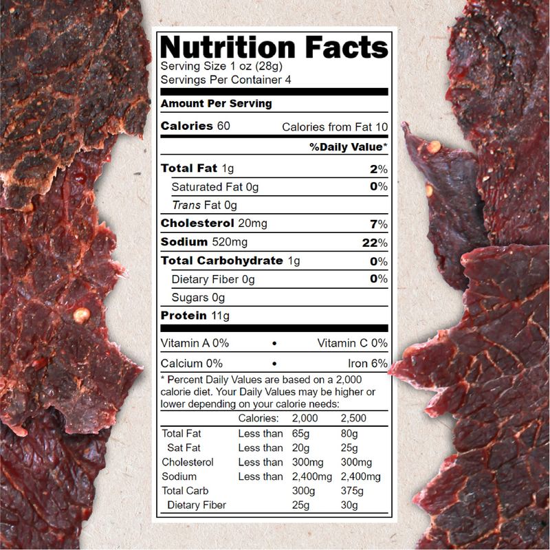 Hardtimes Handcrafted Beef Jerky - Original Flavor - 3 Pack of 4 oz. Bags