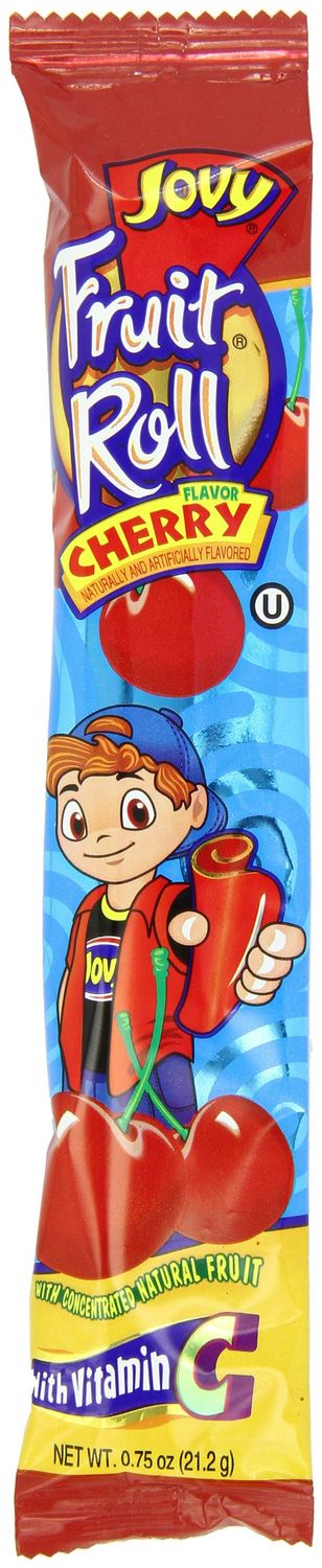 Jovy Fruit Roll, Cherry, 0.75 Ounce (Pack of 48)