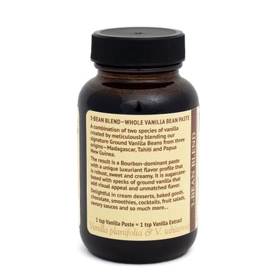 Tahitian Gold 3-Bean Blend: Whole Vanilla Bean Paste - Robust, Sweet & Creamy Vanilla Paste for Baking, Desserts & Beverages - Pure Vanilla Bean Paste Blend from Madagascar, Tahiti & Papua New Guinea