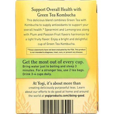 Yogi Tea, Kombucha Green, 16 ct