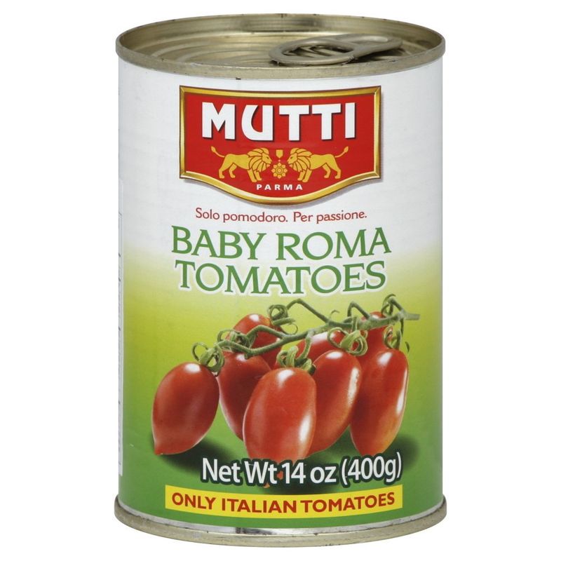 Mutti Baby Roma Tomatoes (Datterini), 14 oz. | 12 Pack | Italys #1 Brand of Tomatoes | Fresh Tastefor Cooking|Canned Tomatoes | Vegan Friendly &amp; Gluten Free | No Additives orPreservatives