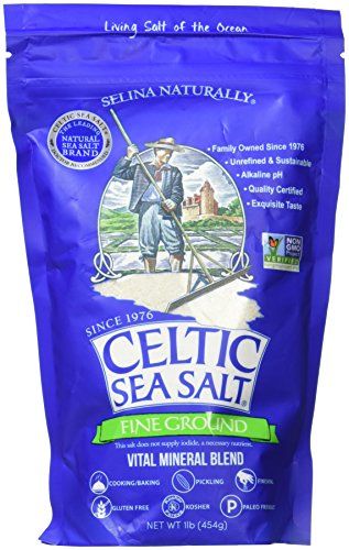 Fine Ground Celtic Sea Salt - 16 Ounce (Pack of 1) Resealable Bag of Nutritious, Classic Sea Salt, Great for Cooking, Baking, Pickling, Finishing and More, Pantry-Friendly, Gluten-Free