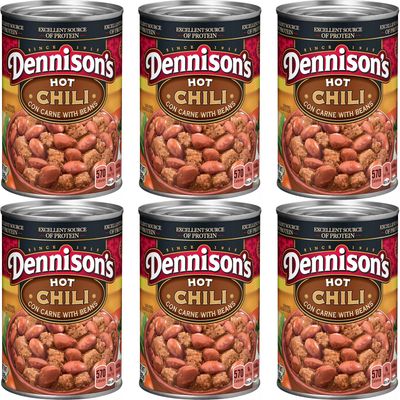 Dennison&#39;s, Hot Chili Con Carne with Beans, 15oz Can (Pack of 6)