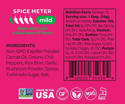 Mr Bing Chili Crisp - Delicious &amp; Flavorful Chili Oil- Made in USA Chili Paste Hot Sauce - Gluten Free, Vegan, No MSG - Pack of 2 Mild (7 oz.) Jars