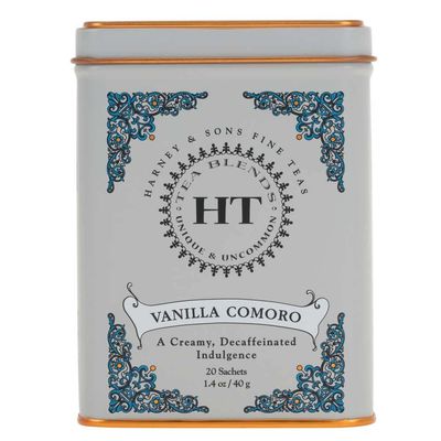 Harney &amp; Sons Tea Decaffeinated, Great Present Idea, Vanilla Comoro, 1.4 oz Tin (20 Sachets)