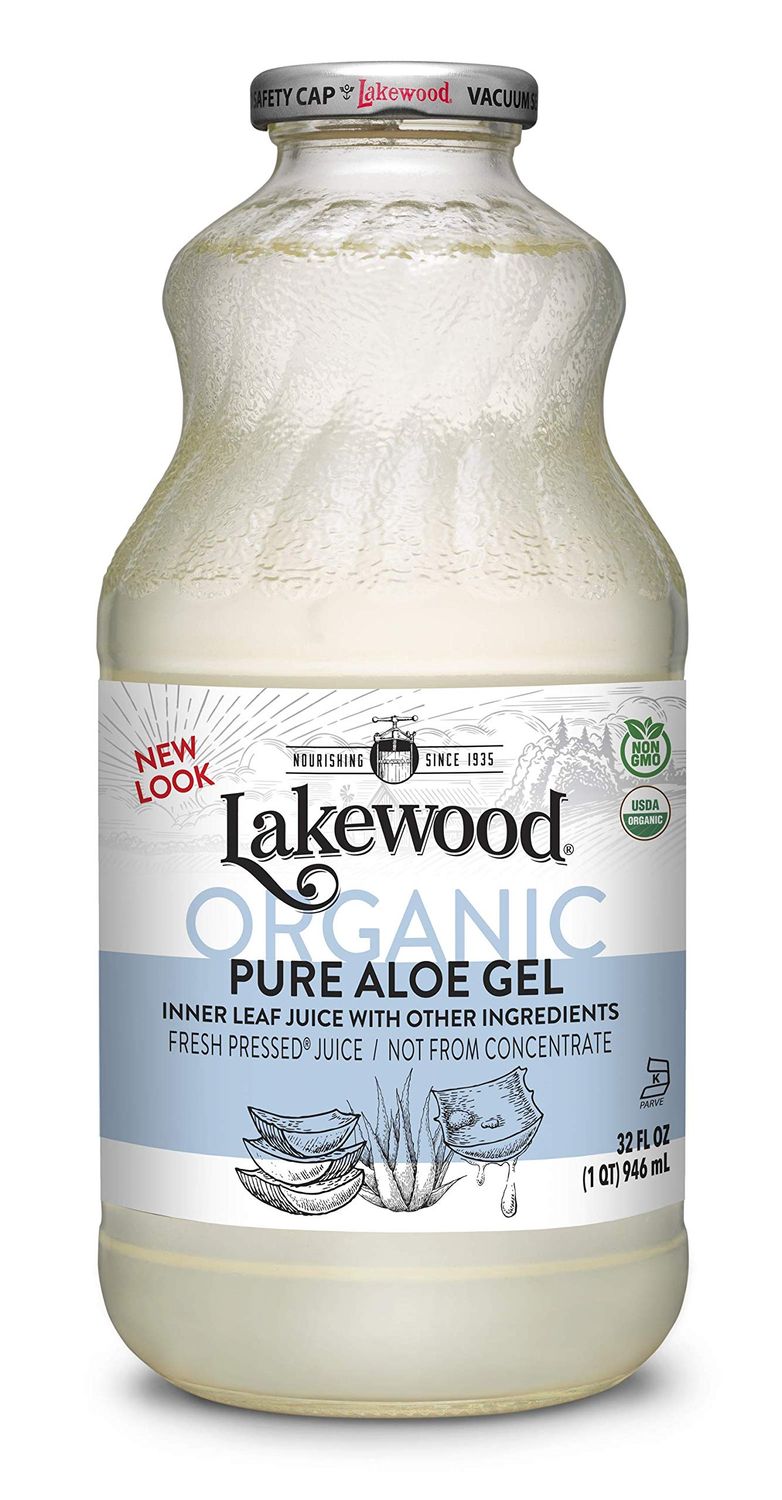 Lakewood Organic Pure Aloe Vera Gel, 32 Ounce (Pack of 6)