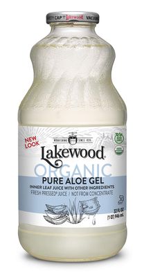 Lakewood Organic Pure Aloe Vera Gel, 32 Ounce (Pack of 6)