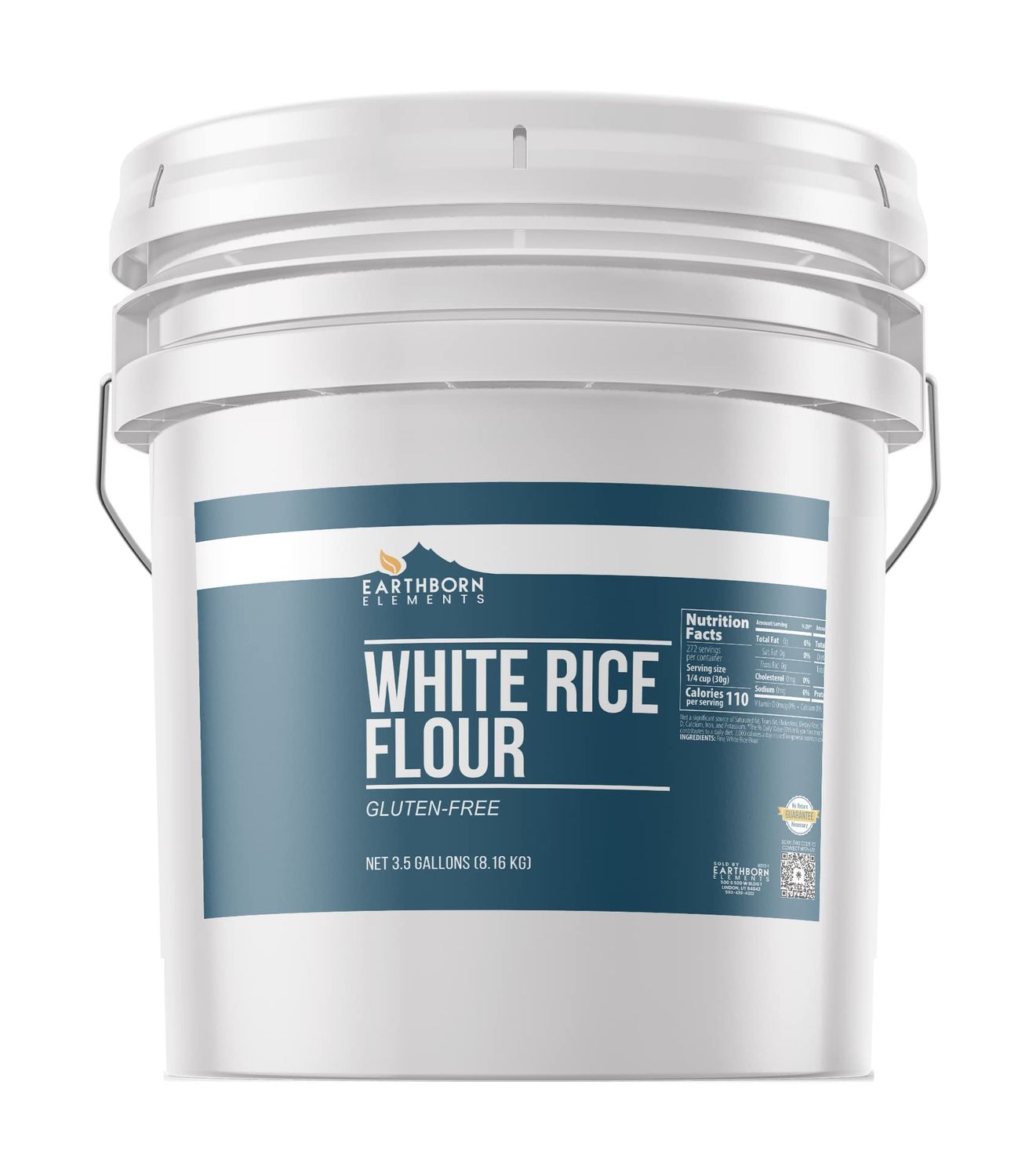 Earthborn Elements White Rice Flour (3.5 Gallon), Gluten-Free Baking, Always Pure