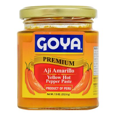 Aj Amarillo Paste by Goya, Yellow Hot Pepper Paste for Latin Cooking, Peruvian Chili Paste for Sauces, Marinades &amp; Stews, Pasta de Aj, 7.5 oz Jar