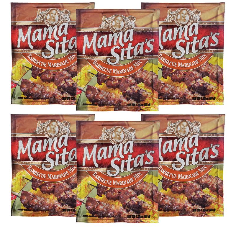 Mama Sita&#39;s Barbecue Marinade Mix, Six(6) Pack, 1.76 oz(50g)