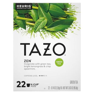 TAZO Tea K-Cups, Green Tea Zen for Health and Wellness, 22 Pods