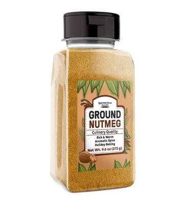 Unpretentious Ground Nutmeg, 9.6 oz, Rich &amp; Warm, Traditional Spice, Aromatic