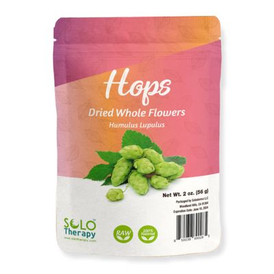 Hops Flowers 2 oz, Hops Flowers Dried, Resealable Bag, Dried Humulus lupulus Loose Tea, Hops Tea