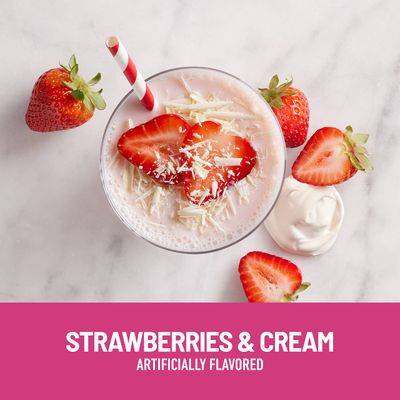 SlimFast Meal Replacement Powder, Original Strawberries &amp; Cream, Weight Loss Shake Mix, 10g of Protein, 14 Servings (Pack of 3) (Packaging May Vary)
