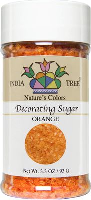 India Tree Nature&#39;s Colors Marigold Orange Decorating Sugar, 3.3-Ounce (Pack of 3)