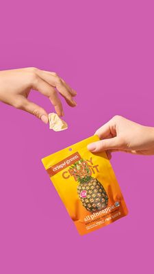 Crispy Green Natural Freeze-Dried Fruit, Pineapple Single-Serve, No Sugar Added, 0.63 Ounce (Pack of 12)