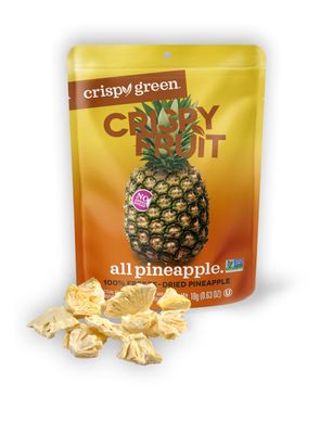 Crispy Green Natural Freeze-Dried Fruit, Pineapple Single-Serve, No Sugar Added, 0.63 Ounce (Pack of 12)