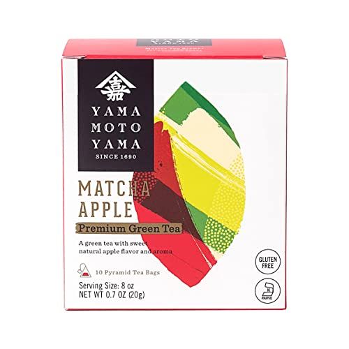 Yamamotoyama Matcha Apple Pyramid Green Tea Bag, 10 ct.