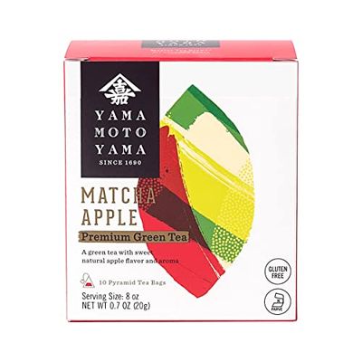 Yamamotoyama Matcha Apple Pyramid Green Tea Bag, 10 ct.