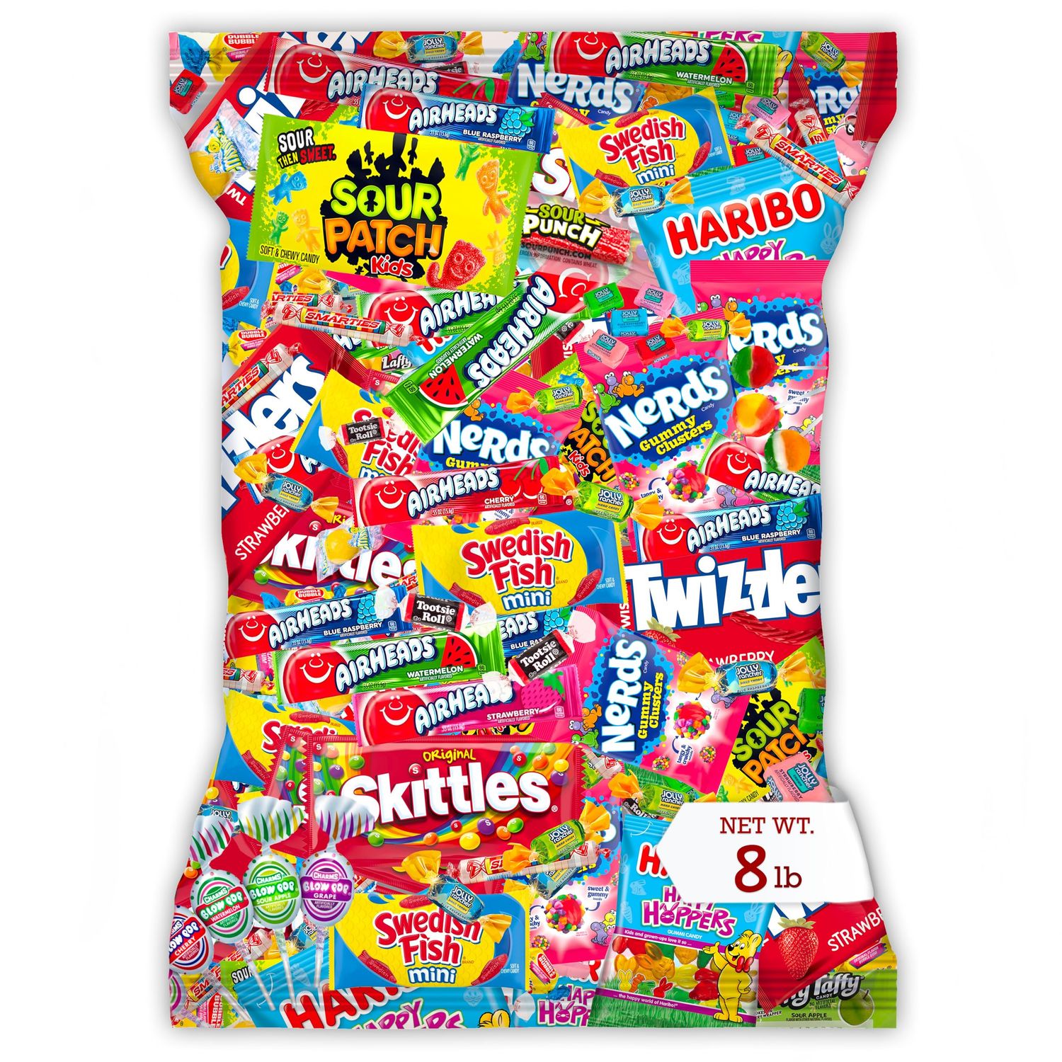 Bulk Candy Variety Pack - 8 lb Candy - Candy Bulk Individually Wrapped Candy- Halloween Candies - Trick Or Treat Candies - Piata Filler Stuffers - Pinata Candy Stuffers - Candy Party Favors