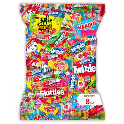 Bulk Candy Variety Pack - 8 lb Candy - Candy Bulk Individually Wrapped Candy- Halloween Candies - Trick Or Treat Candies - Piata Filler Stuffers - Pinata Candy Stuffers - Candy Party Favors