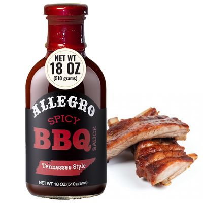 ALLEGRO - The Marinate Everything Marinades | Barbecue Sauce for Chicken, Pork, Ribs &amp; Burgers | BBQ Sauce for Grilling, Dipping &amp; Cooking | Kosher &amp; Gluten Free | 18 Oz (Pack of 1) - Spicy