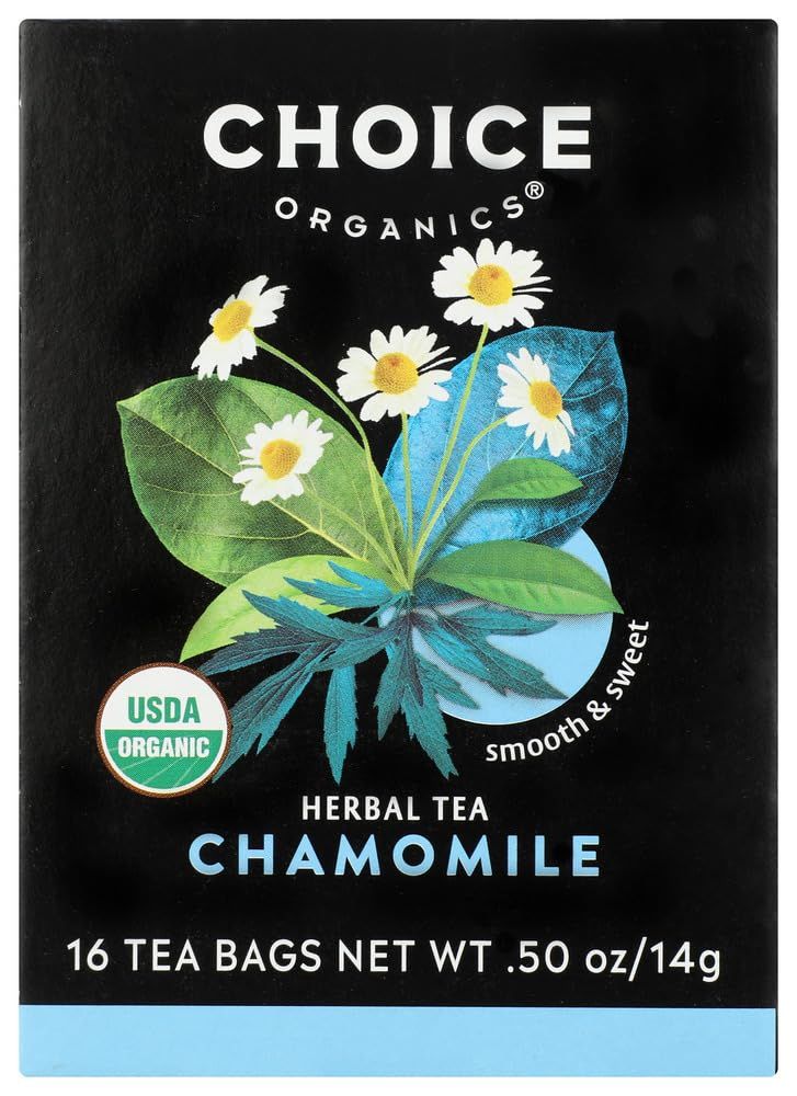 Choice Organic Teas Herbal Tea, 16 Tea Bags, Chamomile
