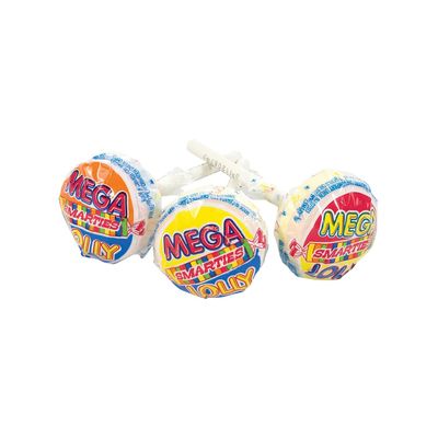 Smarties Double Lollies Mega | Vegan, Gluten Free, Peanut & Fat Free Fruity Flavors Childhood Treat, Perfect for Parties & Celebrations | Made by US Candy Company Since 1949 - 24 Count (Pack of 1)