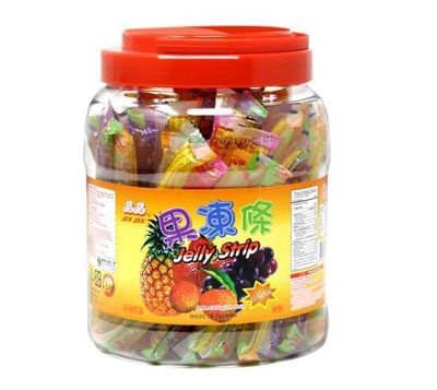 Jin Jin Fruit Jelly Filled Strip Straws Candy - Many Flavors! (35.26 oz)(TWO PACK)