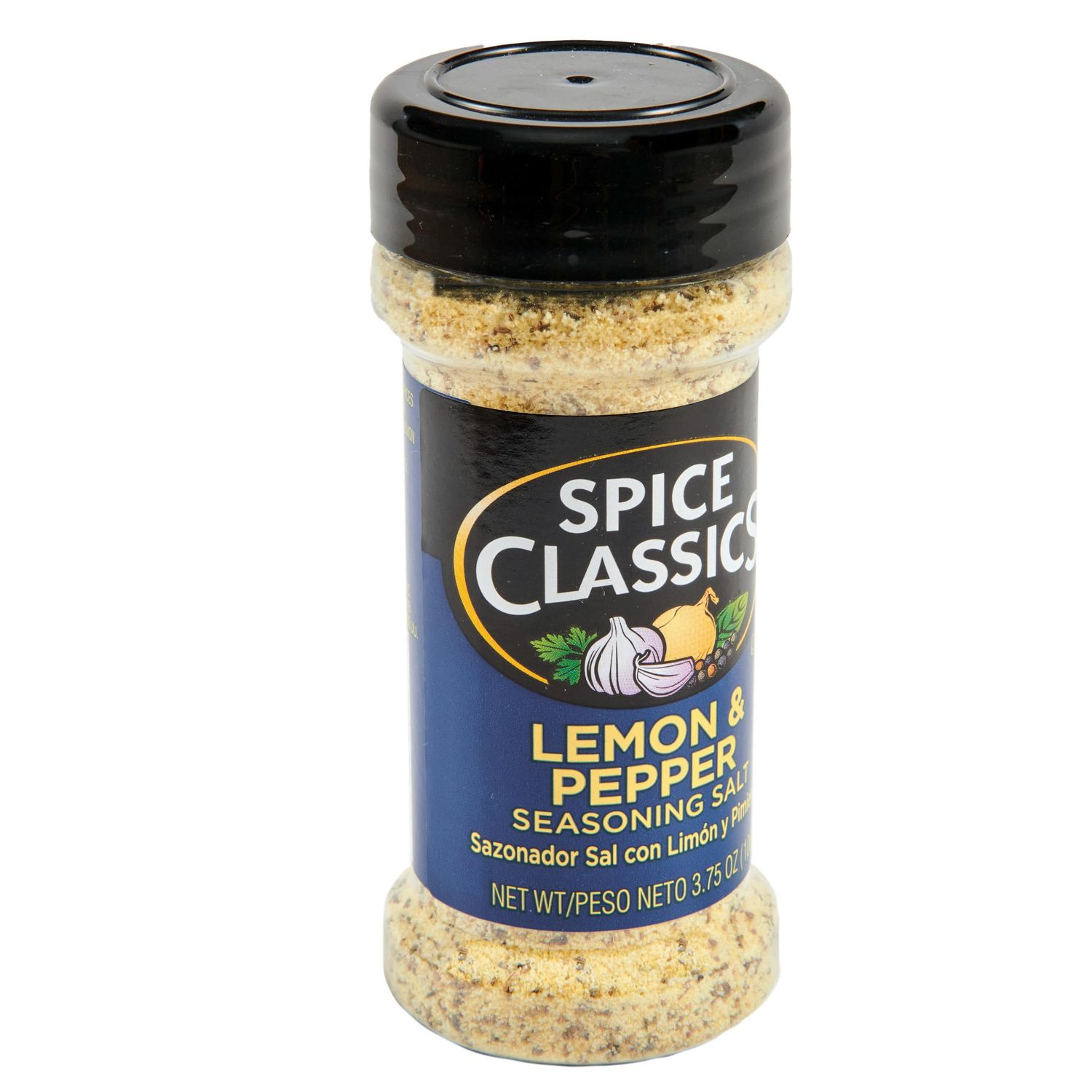 Spice Classics Lemon &amp; Pepper Seasoning Salt, 3.75 oz (Pack of 12)