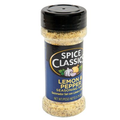 Spice Classics Lemon &amp; Pepper Seasoning Salt, 3.75 oz (Pack of 12)