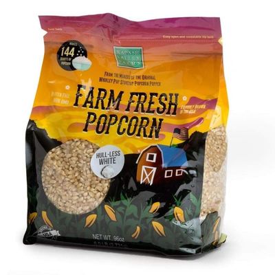 Wabash Valley Farms Popcorn Kernels - Hull-Less Baby White Popcorn Kernels, Gourmet Popcorn Kernels for Popcorn Maker, White Popcorn Kernels for Popping, Non-GMO Popcorn Seeds, Popping Corn (6 lb)