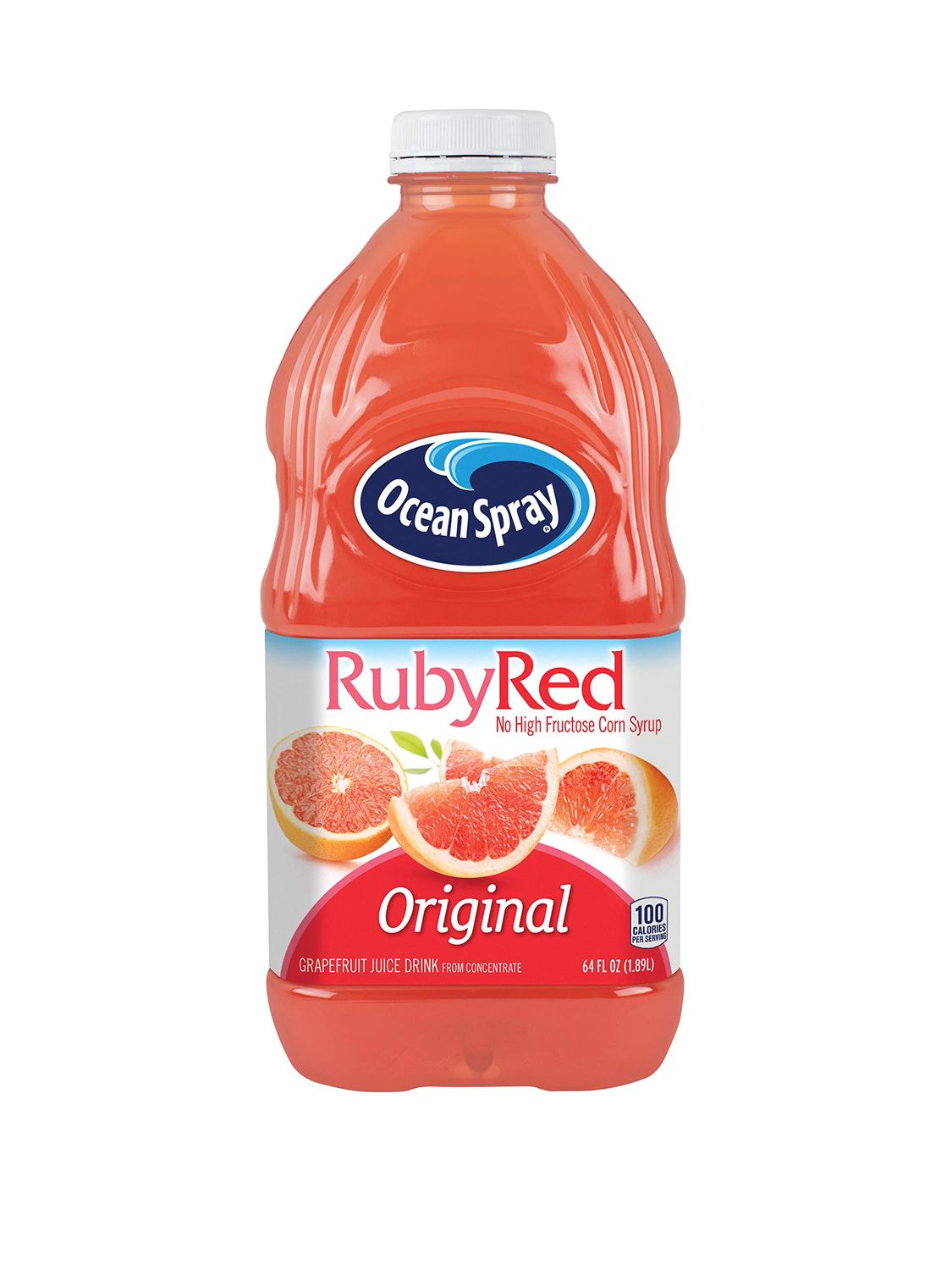 Ocean Spray Ruby Red Grapefruit Juice Drink, 64 Fl Oz Bottle (Pack of 8)