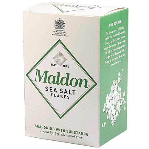 Maldon Salt, Flakes, 4.4 Oz (125g), Kosher, Natural, Handcrafted, Gourmet, Pyramid Crystals 12 Count, Sea Salt, 52.8 Oz