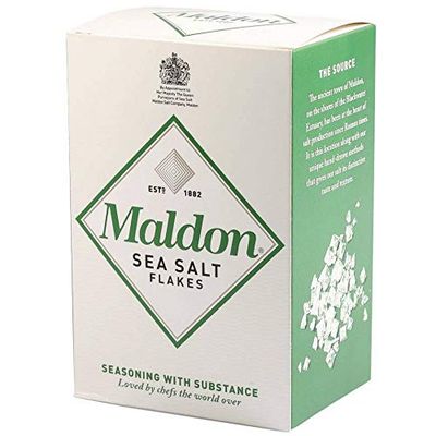 Maldon Salt, Flakes, 4.4 Oz (125g), Kosher, Natural, Handcrafted, Gourmet, Pyramid Crystals 12 Count, Sea Salt, 52.8 Oz